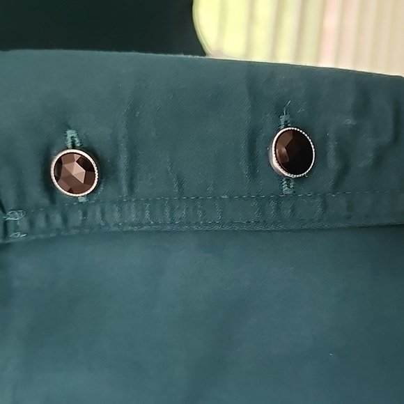 Chico's Women's Teal Top Blouse Shirt Button Down No Iron Size 2 (12) - Picture 4 of 7